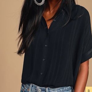 Lulu’s Black Stripe button up top. With tags